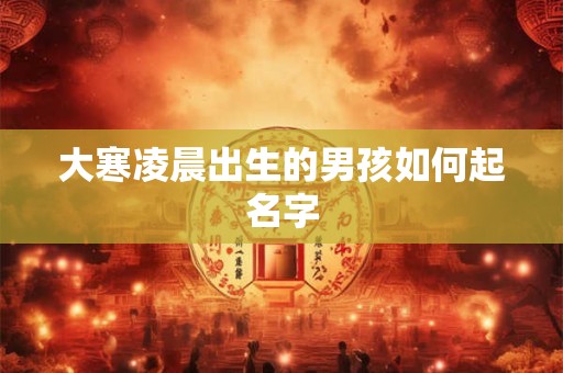 大寒凌晨出生的男孩如何起名字