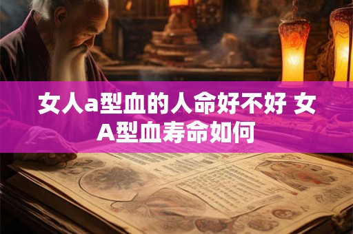 女人a型血的人命好不好 女A型血寿命如何