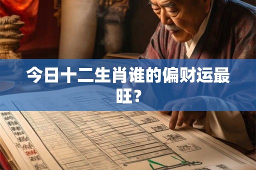 今日十二生肖谁的偏财运最旺？