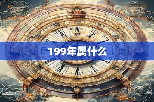 199年属什么 199年属什么