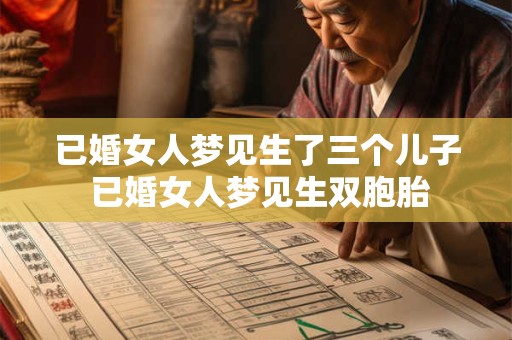 已婚女人梦见生了三个儿子 已婚女人梦见生双胞胎