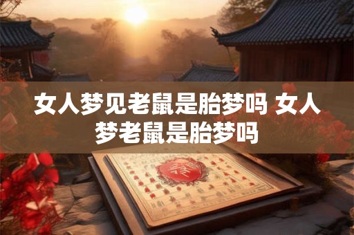 女人梦见老鼠是胎梦吗 女人梦老鼠是胎梦吗