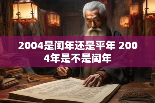 2004是闰年还是平年 2004年是不是闰年