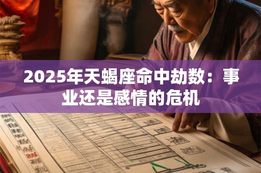 2025年天蝎座命中劫数：事业还是感情的危机