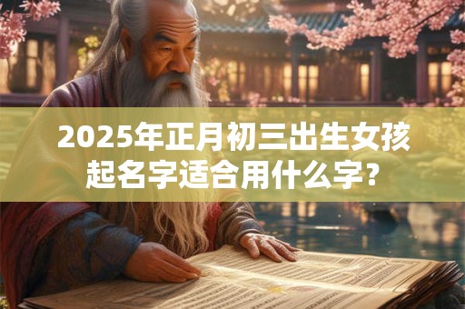 2025年正月初三出生女孩起名字适合用什么字? 2025年正月初三出生女孩起名字适合用什么字?