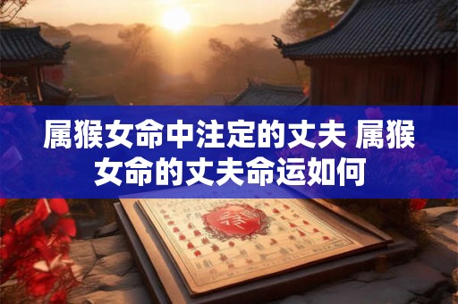 属猴女命中注定的丈夫 属猴女命的丈夫命运如何