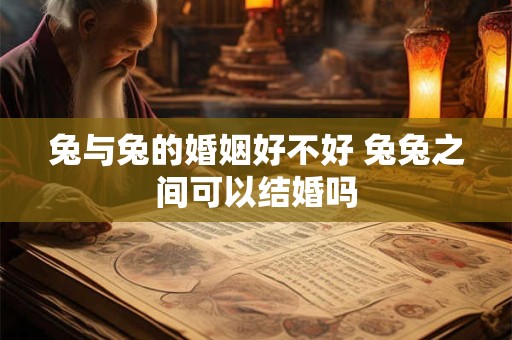 兔与兔的婚姻好不好 兔兔之间可以结婚吗