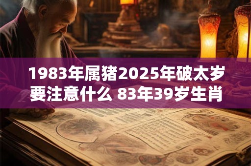 1983年属猪2025年破太岁要注意什么 83年39岁生肖猪逢虎年运势如何