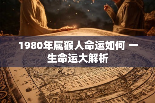 1980年属猴人命运如何 一生命运大解析