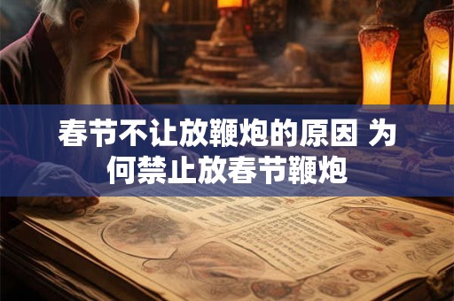 春节不让放鞭炮的原因 为何禁止放春节鞭炮