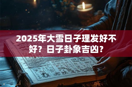 2025年大雪日子理发好不好？日子卦象吉凶？