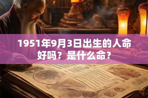 1951年9月3日出生的人命好吗？是什么命？