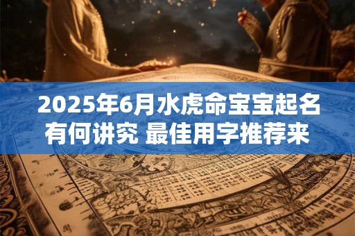 2025年6月水虎命宝宝起名有何讲究 最佳用字推荐来了