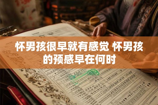 怀男孩很早就有感觉 怀男孩的预感早在何时