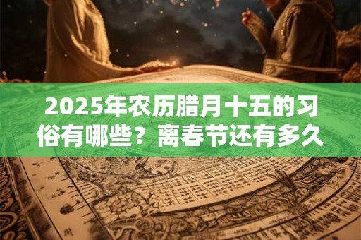2025年农历腊月十五的习俗有哪些？离春节还有多久？