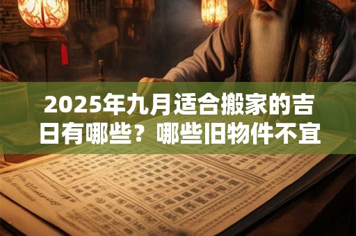 2025年九月适合搬家的吉日有哪些？哪些旧物件不宜搬入新家？