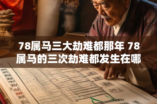 78属马三大劫难都那年 78属马的三次劫难都发生在哪一年