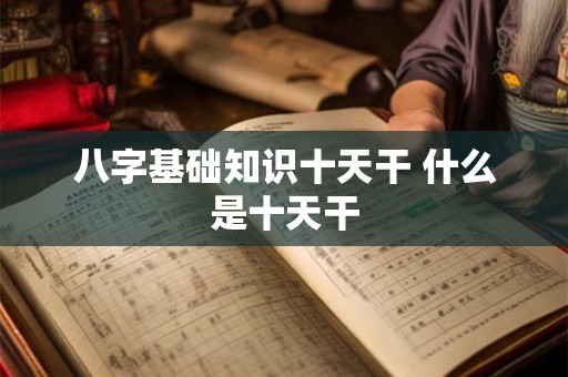 八字基础知识十天干 什么是十天干