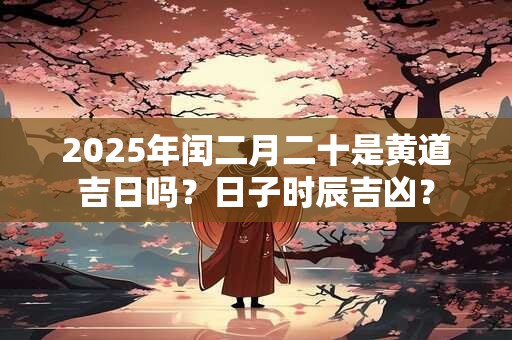 2025年闰二月二十是黄道吉日吗？日子时辰吉凶？