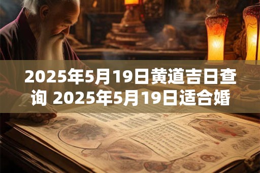 2025年5月19日黄道吉日查询 2025年5月19日适合婚嫁吗
