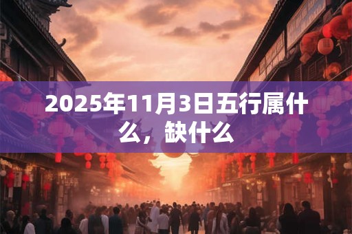 2025年11月3日五行属什么，缺什么