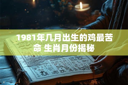 1981年几月出生的鸡最苦命 生肖月份揭秘