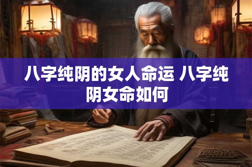 详细阅读:八字纯阴的女人命运 八字纯阴女命如何 八字纯阴的女人命运 八字纯阴女命如何