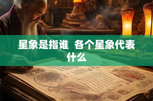 星象是指谁  各个星象代表什么