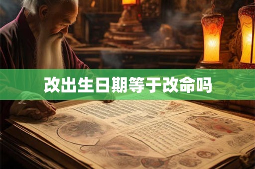 改出生日期等于改命吗
