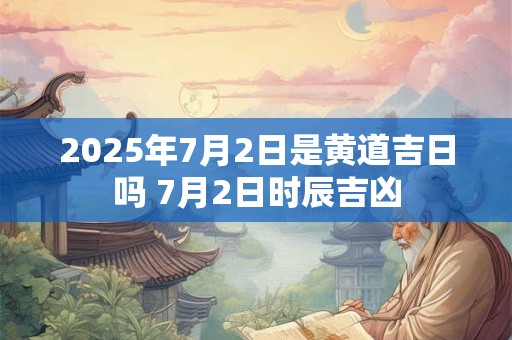 2025年7月2日是黄道吉日吗 7月2日时辰吉凶