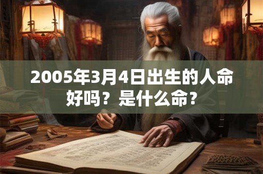 2005年3月4日出生的人命好吗？是什么命？