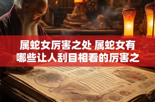 属蛇女厉害之处 属蛇女有哪些让人刮目相看的厉害之处