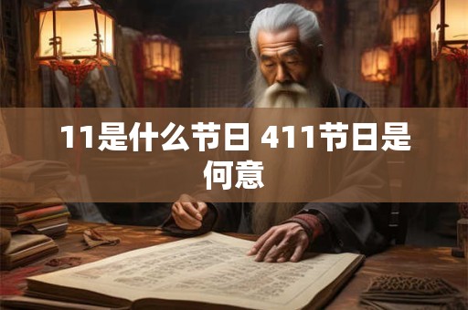 11是什么节日 411节日是何意