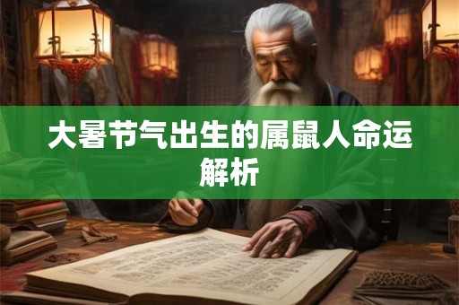 大暑节气出生的属鼠人命运解析