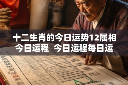 十二生肖的今日运势12属相今日运程  今日运程每日运势查询