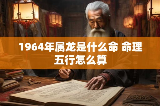 1964年属龙是什么命 命理五行怎么算