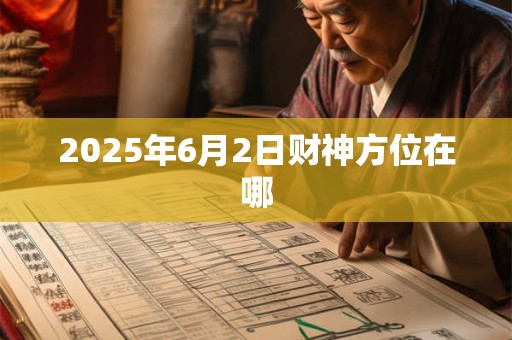 2025年6月2日财神方位在哪
