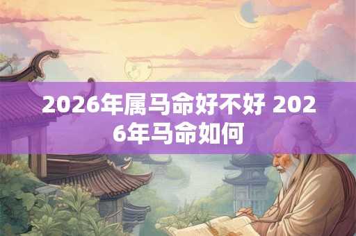 2026年属马命好不好 2026年马命如何