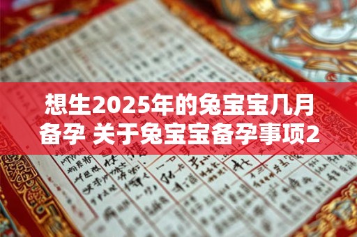 想生2025年的兔宝宝几月备孕 关于兔宝宝备孕事项2025 想生2025年的兔宝宝几月备孕 关于兔宝宝备孕事项2025