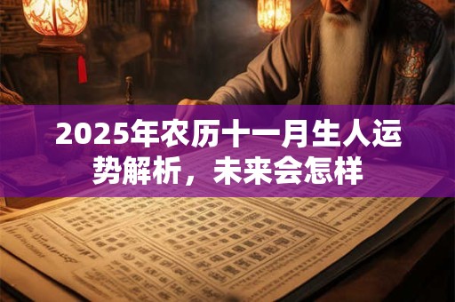2025年农历十一月生人运势解析，未来会怎样