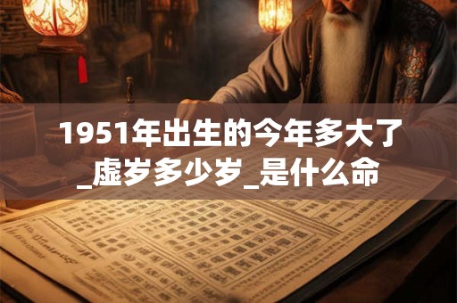 1951年出生的今年多大了_虚岁多少岁_是什么命