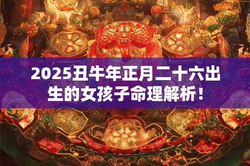 2025丑牛年正月二十六出生的女孩子命理解析！