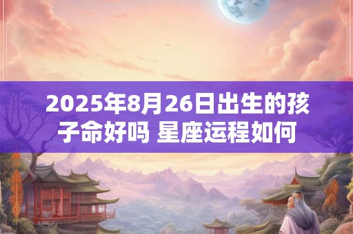 2025年8月26日出生的孩子命好吗 星座运程如何 2025年8月26日出生的孩子命好吗 星座运程如何