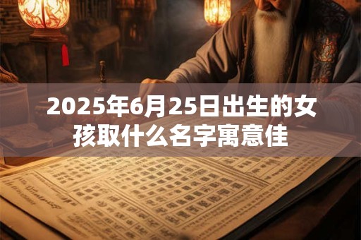 2025年6月25日出生的女孩取什么名字寓意佳 2025年6月25日出生的女孩取什么名字寓意佳
