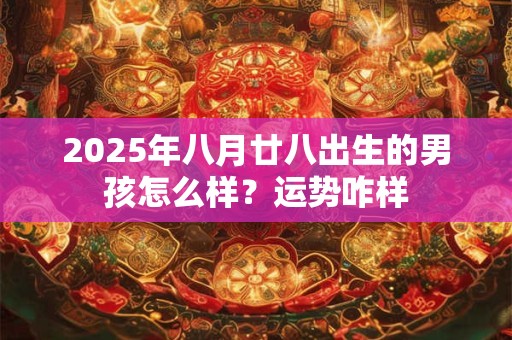 2025年八月廿八出生的男孩怎么样？运势咋样