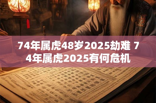 74年属虎48岁2025劫难 74年属虎2025有何危机