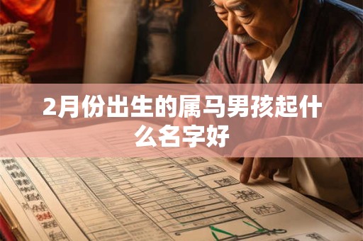 2月份出生的属马男孩起什么名字好