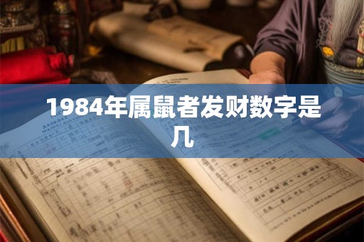 1984年属鼠者发财数字是几