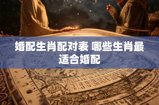 婚配生肖配对表 哪些生肖最适合婚配