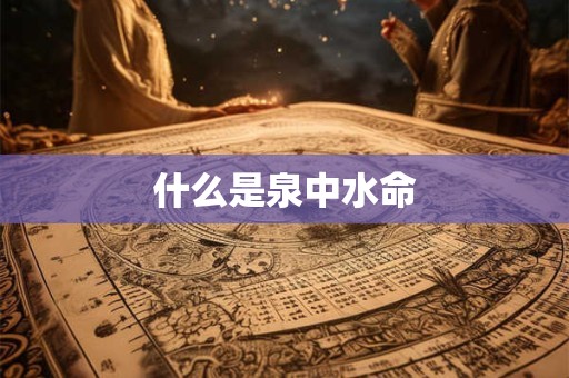 什么是泉中水命